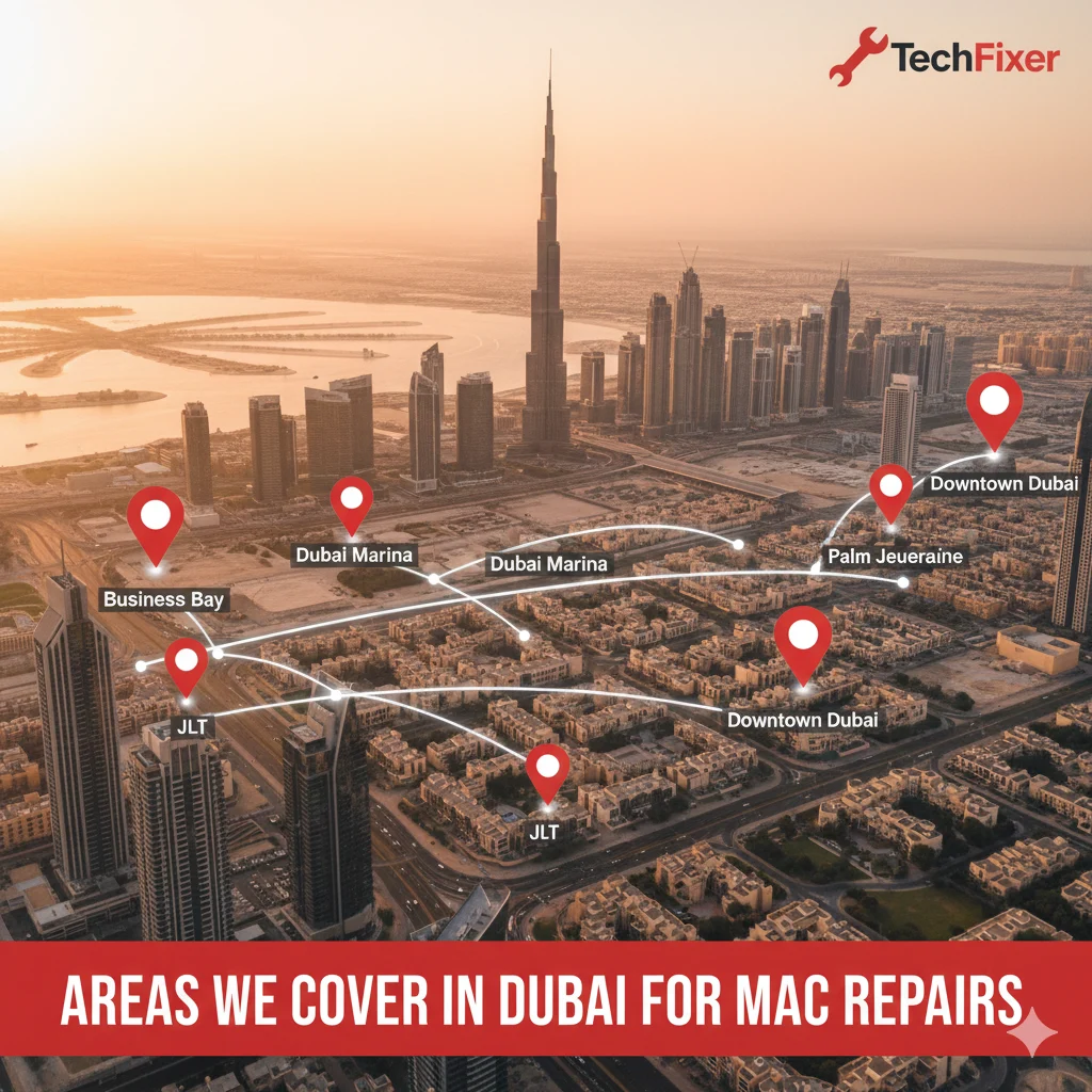 Areas We Cover in Dubai for Mac Repairs